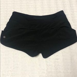 Lululemon black speed shorts